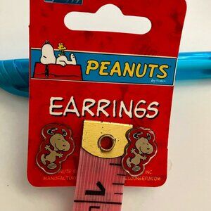 Peanuts Dancing Snoopy Loungefly Stainless Steel Enamel Earrings